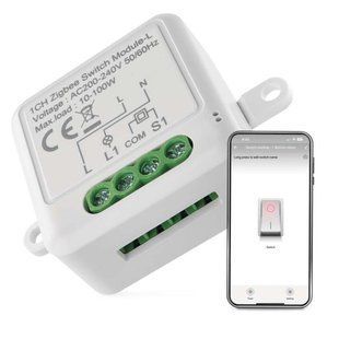 Розумний модуль перемикача EMOS H5103, ZigBee 3.0, 1-канальний не потребує N-проводу H5103 фото