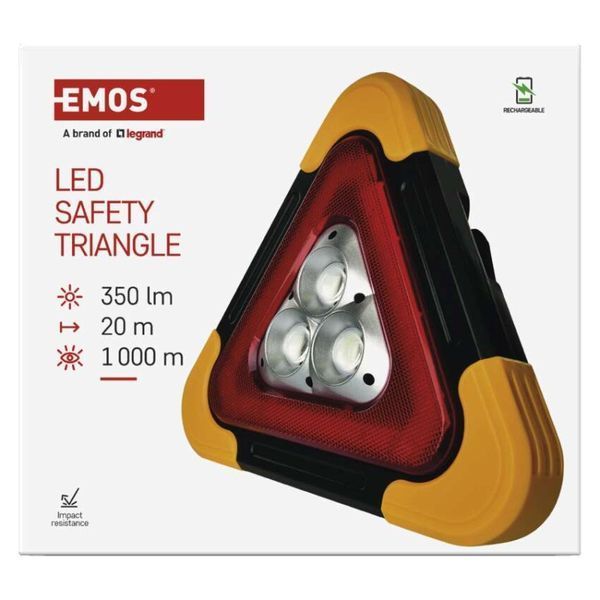 Фонарь LED треугольник безопасности Emos P4010 350 Lm Li-Ion пластик P4010 фото