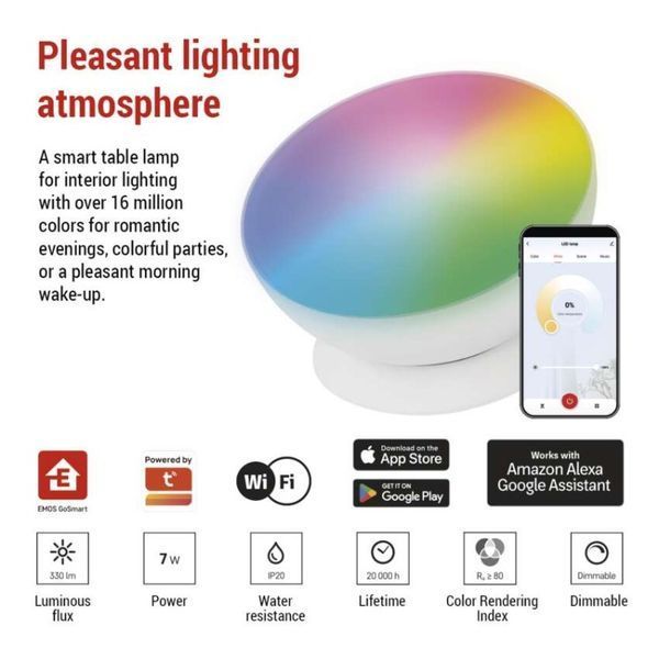 GoSmart LED Ambient лампа, белый, теплый белый &ndash; холодный белый/ RGB, WiFi ZCW11WR ZCW11WR фото