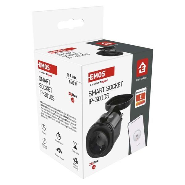 Розумна вологозахищена розетка EMOS P5534 GoSmart ZigBee 3.0 IP44 P5534 фото
