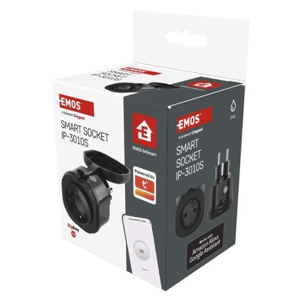 Розумна вологозахищена розетка EMOS P5534 GoSmart ZigBee 3.0 IP44 P5534 фото