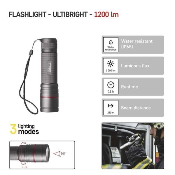 Ліхтар акумуляторний Emos P3190 Ultibright 90 1200 Lm 5000 mAh метал фокус P3190 фото