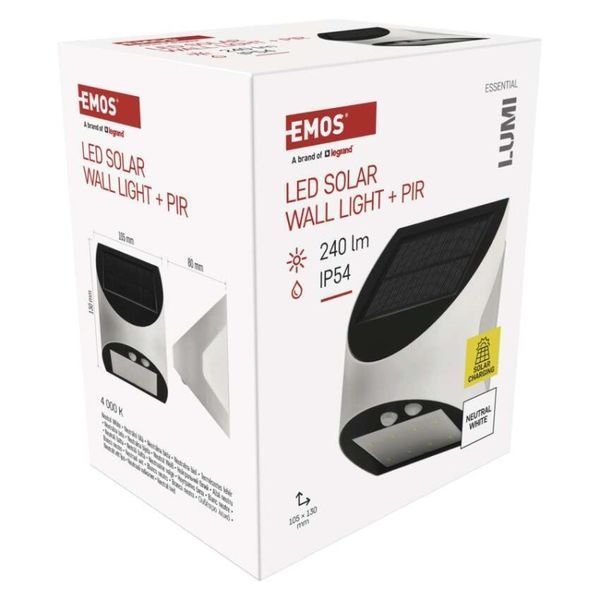 Світлодіодний сонячний світильник EMOS ZG172S 240 лм IP54 4000K