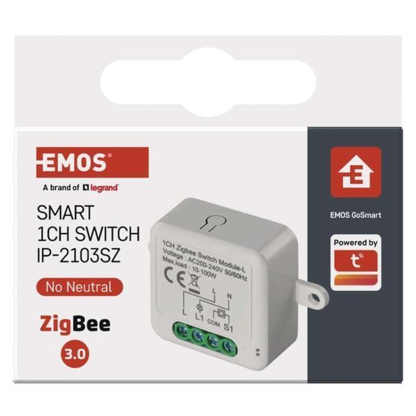 Умный модуль переключателя EMOS H5103, ZigBee 3.0, 1-канальный не требует N-провоТак H5103 фото