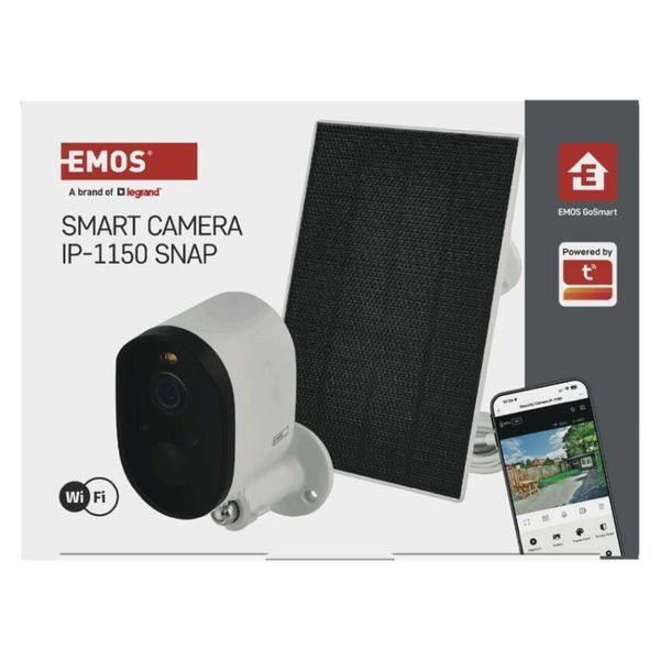 Розумна IP-камера Emos H4073 GoSmart, зовнішня, з Wi-Fi, сонячною панеллю та акумулятором H4073 фото