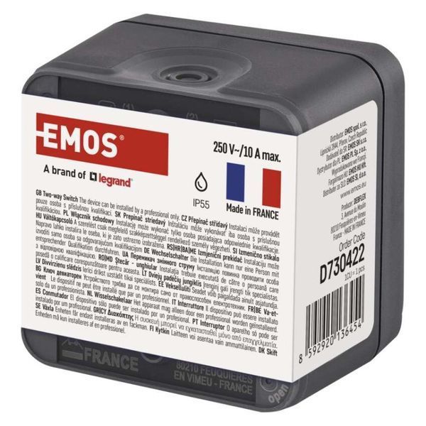 Настінний вимикач EMOS Cyklone C.1,6 IP55 D730422 D730422 фото