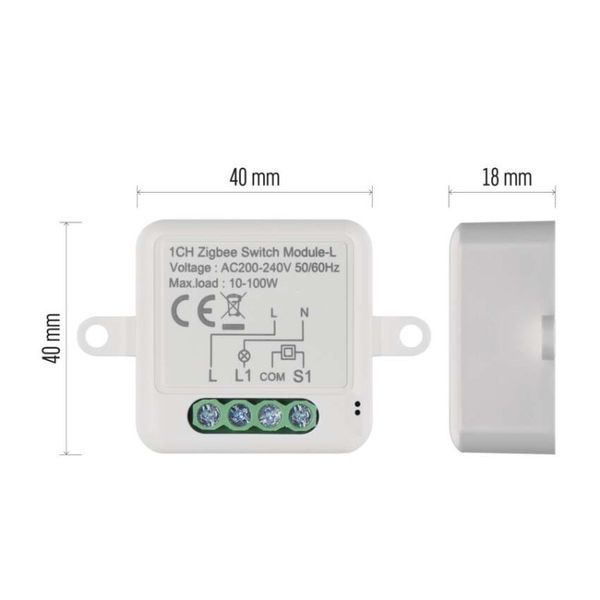Умный модуль переключателя EMOS H5103, ZigBee 3.0, 1-канальный не требует N-провоТак H5103 фото