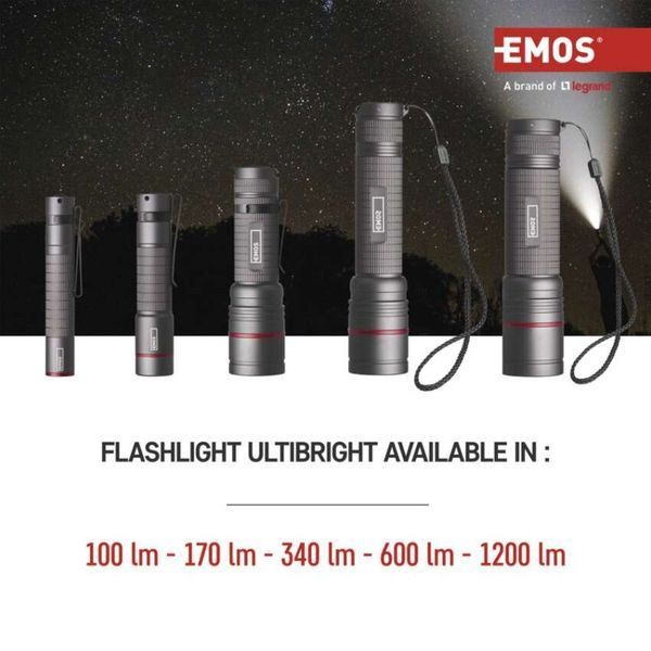 Ліхтар акумуляторний Emos P3190 Ultibright 90 1200 Lm 5000 mAh метал фокус P3190 фото