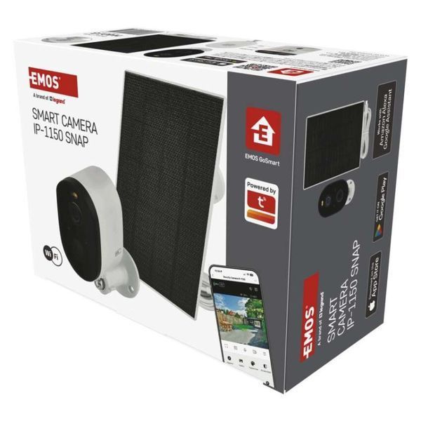 Розумна IP-камера Emos H4073 GoSmart, зовнішня, з Wi-Fi, сонячною панеллю та акумулятором H4073 фото