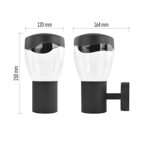 Светильник светодиодный садовый EMOS ZGA010P e27, ip44,15w, настенный ZGA010P фото