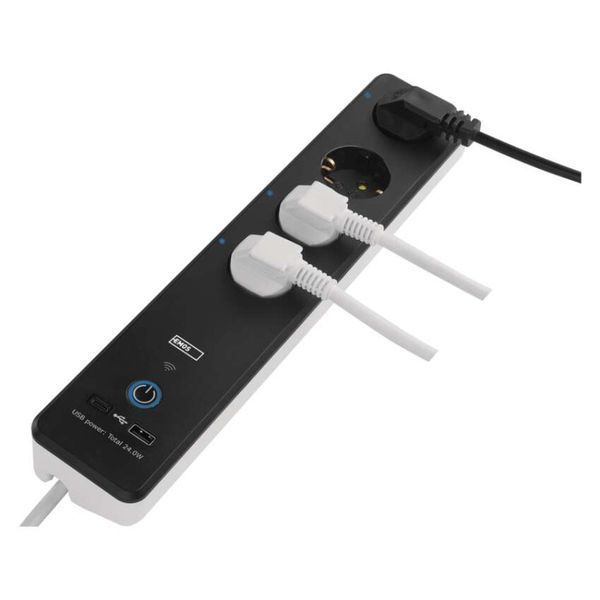 Умный сетевой удлинитель Emos P1422SM 4 розетки 2 м 1,5 мм&sup2; USB-A USB-C Wi-Fi P1422SM фото