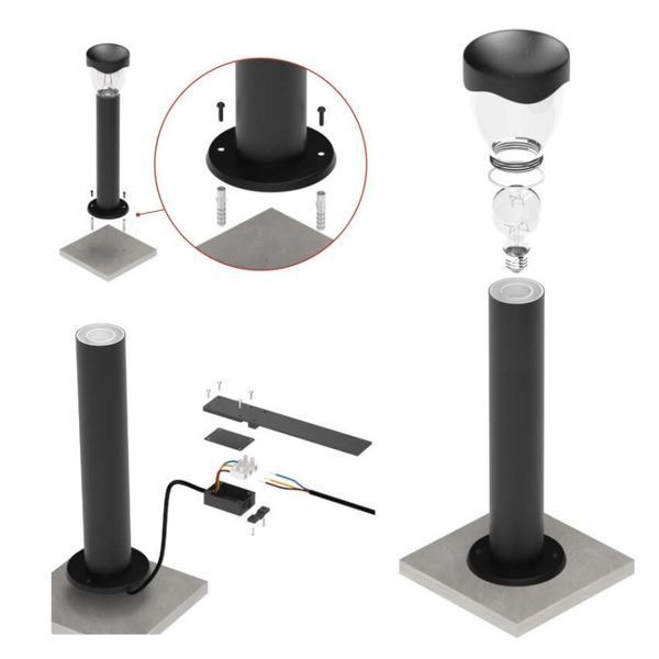 Светильник светодиодный садовый EMOS ZGA010P e27, ip44,15w, настенный ZGA010P фото