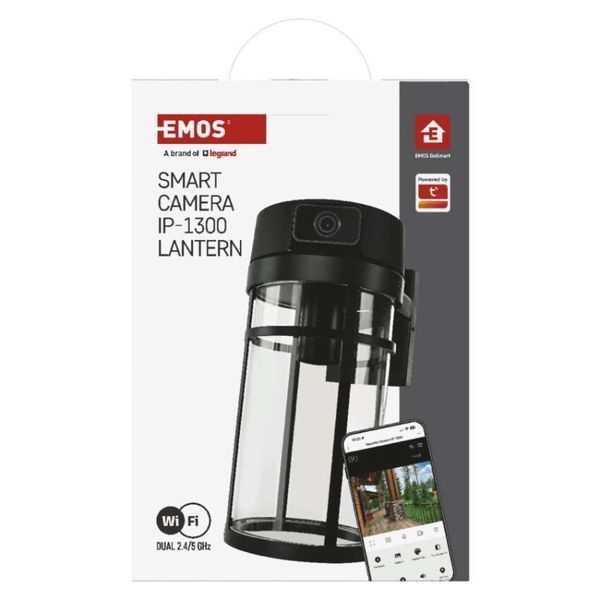 Розумна IP-камера Emos H4074 GoSmart, зовнішня, поворотна, з Wi-Fi і підсвічуванням, чорна H4074 фото