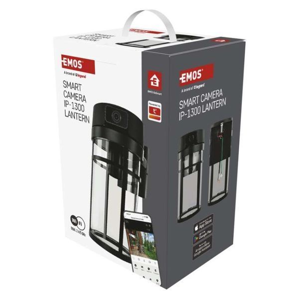 Розумна IP-камера Emos H4074 GoSmart, зовнішня, поворотна, з Wi-Fi і підсвічуванням, чорна H4074 фото