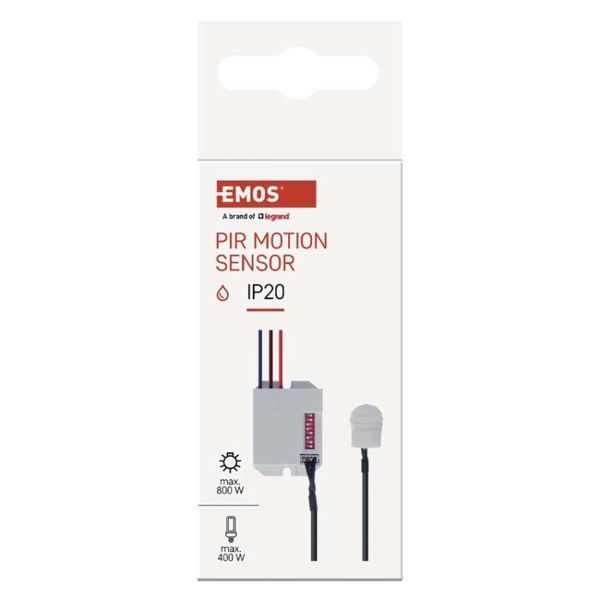 Датчик руху EMOS G1110, PIR, IP20, 800 Вт білий G1110 фото