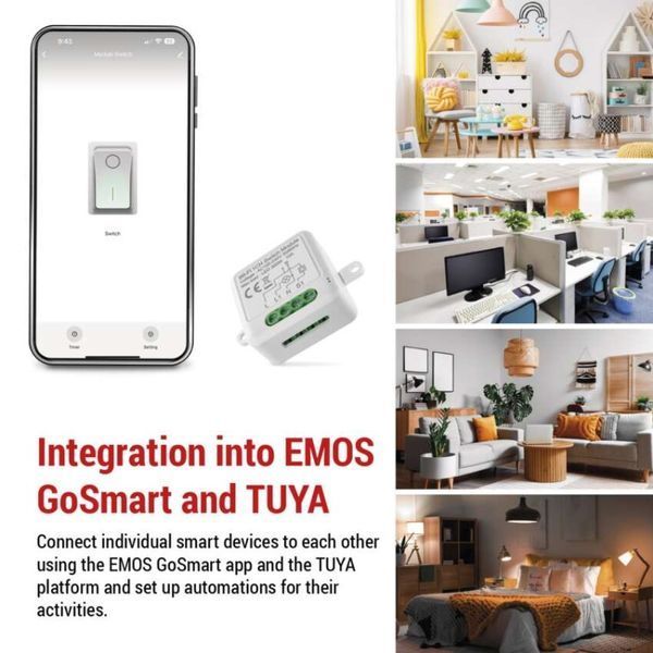 Розумний модуль перемикача EMOS H5105, WIFI, 1-канальний H5105 фото
