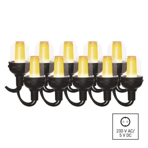 LED-гірлянда EMOS DCPV01 10 святкових ламп, 4,5 м, для приміщень та вулиці, вінтаж DCPV01 фото