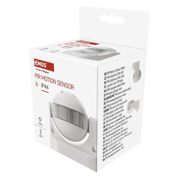 Датчик руху EMOS PIR IP44 W 1200W Білий G1120 G1120 фото