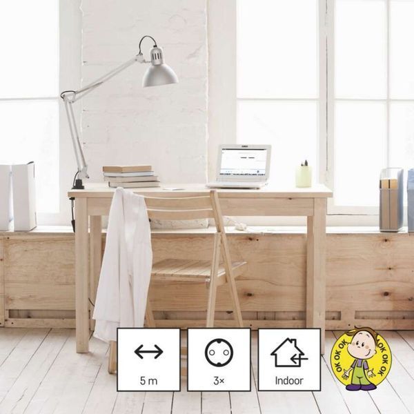 Мережевий подовжувач Emos P0325R 3 розетки 5 м 1,5 мм&sup2; P0325R фото