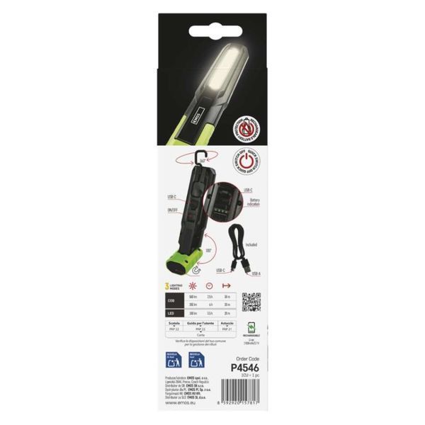 Фонарь аккумуляторный Emos P4546 500 Lm 2000 mAh Li-Ion пластик