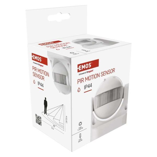 Датчик руху EMOS PIR IP44 W 1200W Білий G1120 G1120 фото