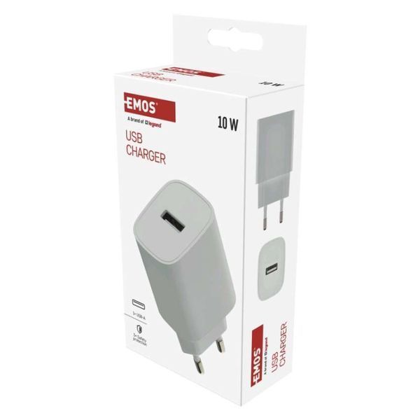 Универсальное USB-зарядное устройство EMOS V01B10 1xUSB-A 10W 220V V01B10 фото