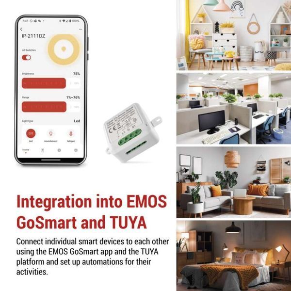 Розумний модуль регулювання яскравості EMOS H5107, ZigBee 3.0, 1-канальний H5107 фото