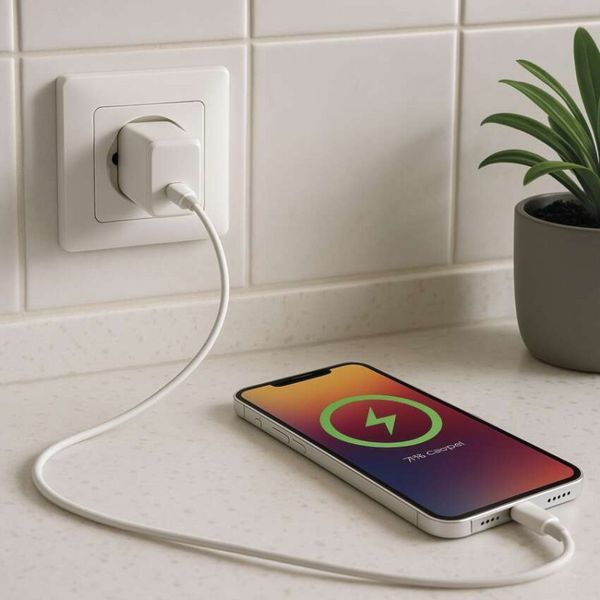 Универсальное USB GAN зарядное устройство EMOS V01G20 1xUSB-C 20W 220V PD V01G20 фото