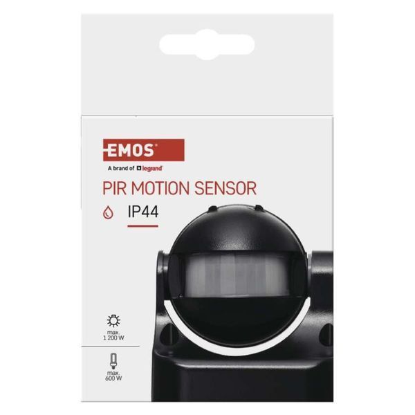 Датчик руху EMOS PIR IP44 W 1200W Чорний G1125 G1125 фото