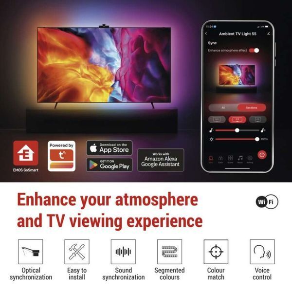 GoSmart Ambient LED RGB освітлення для телевізора 55&ldquo; (139 см) ZTV55 ZTV55 фото