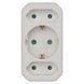 Адаптер EMOS SCHUKO P00272 2&times; прямоугольная + 1&times; круглая, белая P00272 фото 2