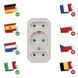 Адаптер EMOS SCHUKO P00272 2&times; прямоугольная + 1&times; круглая, белая P00272 фото 3