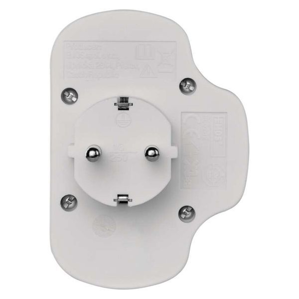 Адаптер розетка EMOS SCHUKO P00282 2&times; прямокутна + 1&times; кругла + вимикач P00282 фото