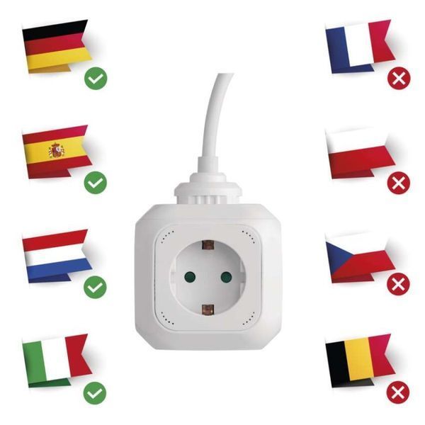 Мережевий адаптер подовжувач Emos P04219GU 4 розетки 1,9 м 1,5 мм&sup2; USB P04219GU фото