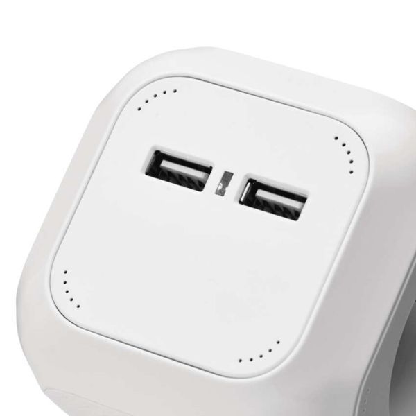 Мережевий адаптер подовжувач Emos P04219GU 4 розетки 1,9 м 1,5 мм&sup2; USB P04219GU фото