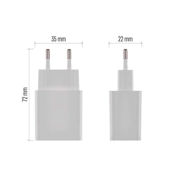 Універсальний USB зарядний пристрій EMOS V02B15 1xUSB-A, 1xUSB-C 15W 220V V02B15 фото
