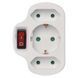 Адаптер розетка EMOS SCHUKO P00282 2&times; прямокутна + 1&times; кругла + вимикач P00282 фото 2