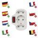 Адаптер розетка EMOS SCHUKO P00282 2&times; прямокутна + 1&times; кругла + вимикач P00282 фото 3