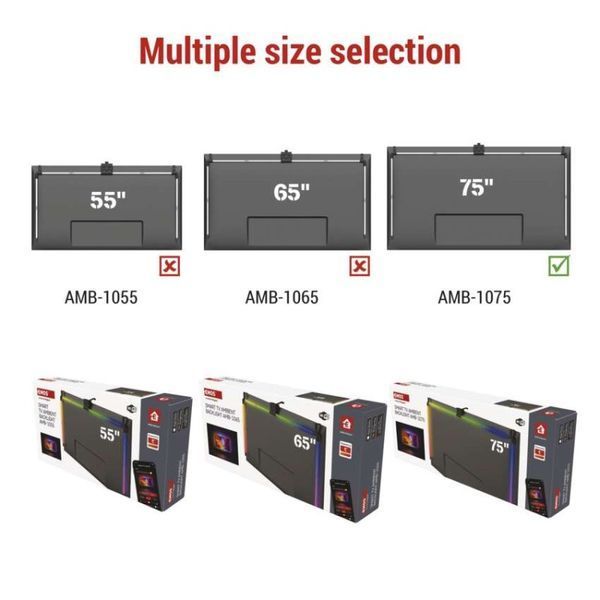 GoSmart Ambient LED RGB освітлення для телевізора 75&ldquo; (189 см) ZTV75 ZTV75 фото