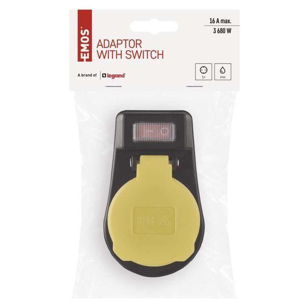 СЕТЕВАЯ РОЗЕТКА С ВЫКЛЮЧАТЕЛЕМ EMOS P00292 16A 250V IP44 ОДИНАРНАЯ P00292 фото