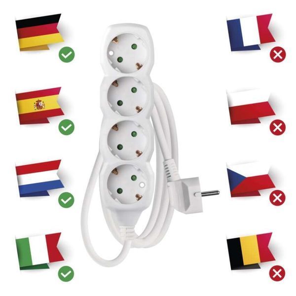 Мережевий подовжувач Emos P0421R 4 розетки 1,5 м 1,5 мм&sup2; P0421R фото