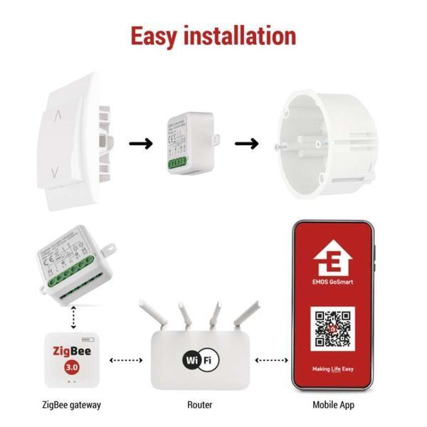 Умный модуль двигателя EMOS H5109, ZigBee 3.0, 1-канальный H5109 фото