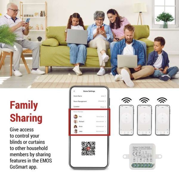 Умный модуль двигателя EMOS H5109, ZigBee 3.0, 1-канальный H5109 фото
