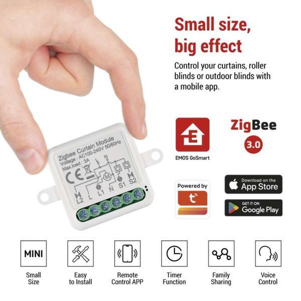 Умный модуль двигателя EMOS H5109, ZigBee 3.0, 1-канальный H5109 фото