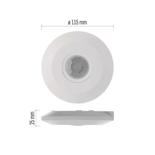 Датчик руху EMOS, G1150, PIR, 2000W, IP20, білий G1150 фото