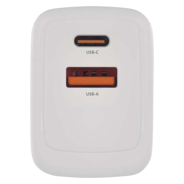 Универсальное USB GAN зарядное устройство EMOS V02G20 1xUSB-A, 1xUB-C 20W 220V PD V02G20 фото