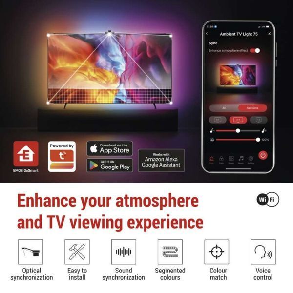 GoSmart Ambient LED RGB освітлення для телевізора 75&ldquo; (189 см) ZTV75 ZTV75 фото
