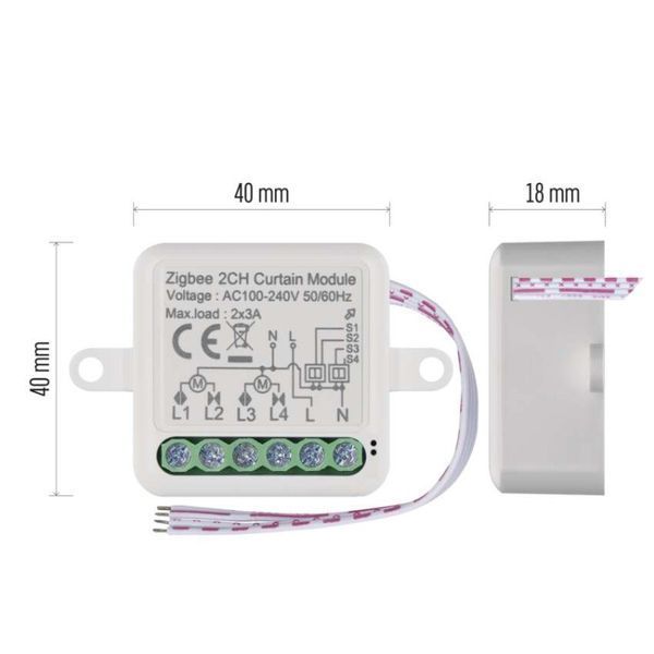 Розумний модуль двигуна EMOS H5110, ZigBee 3.0, 2-канальний H5110 фото