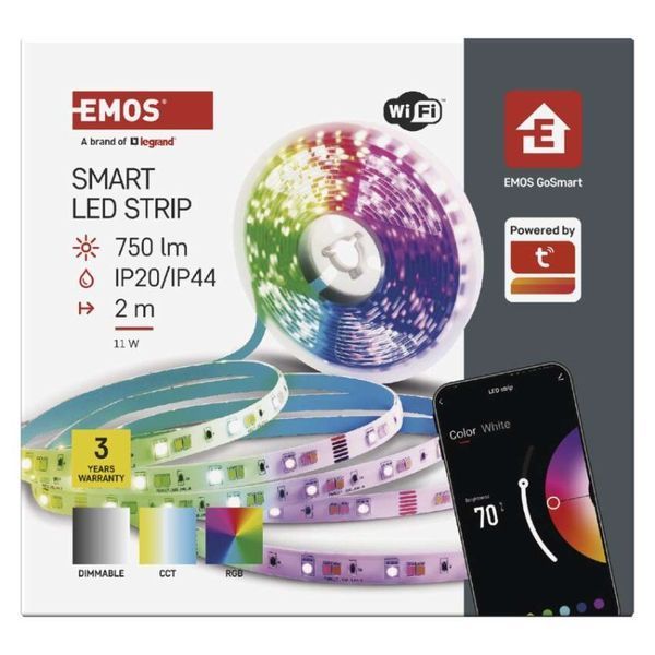 Світлодіодна стрічка GoSmart WiFi 2 м, 11 Вт, 750 лм, RGB/CCT ZPW218R ZPW218R фото