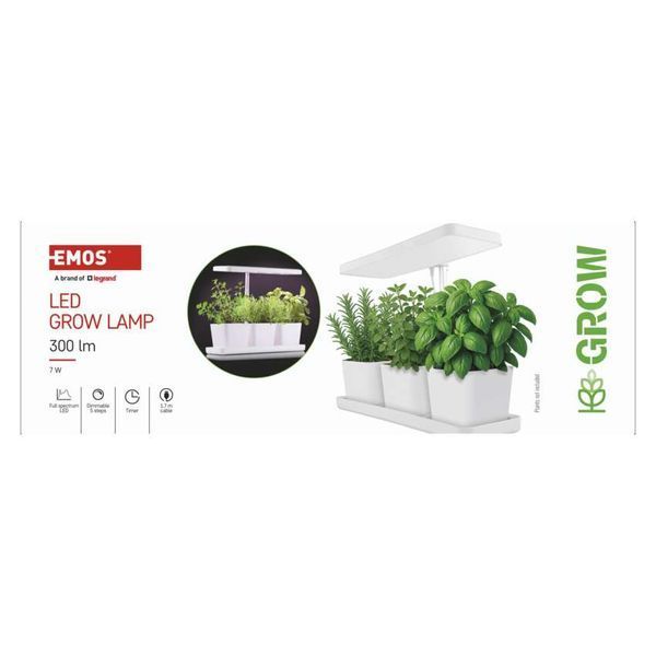LED лампа для растений EMOS Z7904 7W с таймером